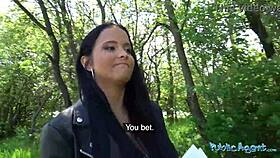 Public Agent - Wow! 18-Year-Old Brunette Student with Stunning Tits Fucks Outdoors First Time
