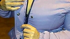 My stepmother in homemade mature flashing on the street.