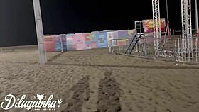 Hey, fucking the young girl after carnival in the public bathroom with anal licking and pussy flashing.