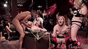 Slaves Engage in Hardcore Bondage Fucking at BDSM Party