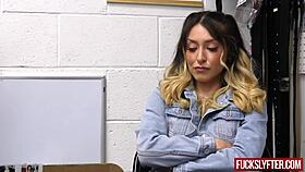 Mads Flores’ hardcore scene at work after being caught in the act