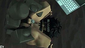 The femboy dodged debts. Then got caught and punished by bbc.