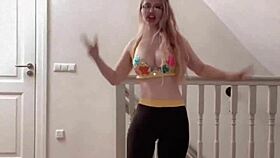 Emotional Dance Moves by Goddess with Glasses in Stunning Display