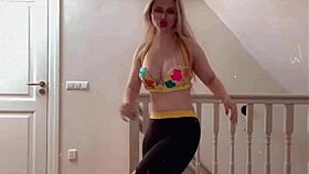 Emotional Dance Moves by Goddess with Glasses in Stunning Display