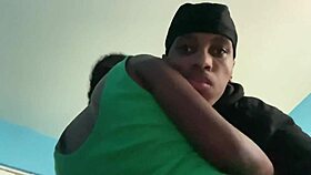 Glamorous girl sucks monster cock in the bedroom