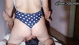 European amateur gets a big ass blowjob in Florida vacation
