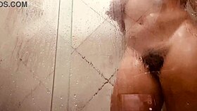 Mature milf gets a steamy shower and masturbates