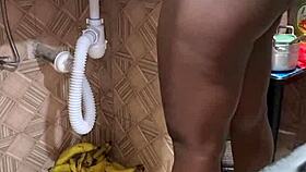 Swingers family, is this ebony milf wife taking big cock in her ass at home?