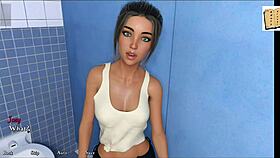Feeling the excitement in this curvy 3d babe's cute outfit on the dik route