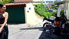 The Biker Rides Through The City With Bold Confidence