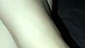 in the dark, this slutty barefoot babe gets her feet worshipped and licked all over