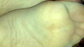 Tan Stockings Tease In Homemade Footjob Session