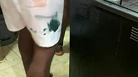 Swingers family, is this ebony milf wife taking big cock in her ass at home?