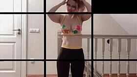 Emotional Dance Moves by Goddess with Glasses in Stunning Display