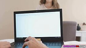 Teen 18+ brunette unfolds a tale of erotic seduction with natural charm.