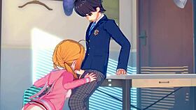 Hentai girl just can't stop sucking that big cock!