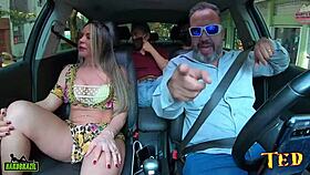 Cleo Cadillac Flashes Big Tits On Ride