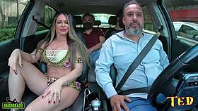 Cleo Cadillac Flashes Big Tits On Ride
