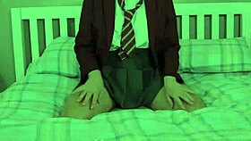 student smirks, i’m fuckin’ my ass with a dildo right now! 😈