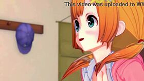 Hentai girl just can't stop sucking that big cock!