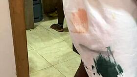 Swingers family, is this ebony milf wife taking big cock in her ass at home?