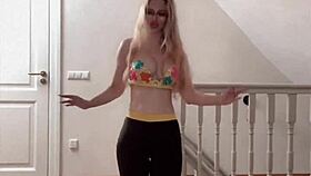 Emotional Dance Moves by Goddess with Glasses in Stunning Display