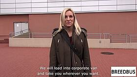 Bianca Ferrero enjoys anal sex in a van called the breedbus