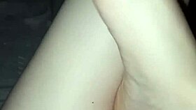 in the dark, this slutty barefoot babe gets her feet worshipped and licked all over