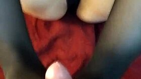 Amateur Babe Gives Footjob In Stockings First Time