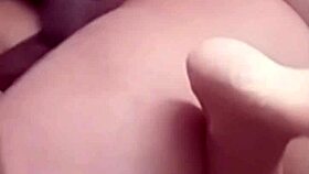 Close up and hidden camera footage of a small Asian woman being penetrated by a big black cock