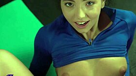 Sex-Mad Teen Mini Mitzix In Gym: POV Blowjob Leads To Fast Hard Fuck Or Just Fitness?