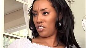 Ebony princess surprises with big tits and cum in mouth