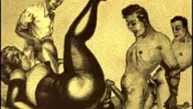 Vintage Erotic Drawings Feature Big Tits and Ass