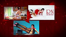 yoga session turns steamy with regina noir in the office