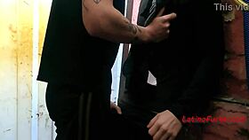 Twink dives deep into bareback anal with older guy