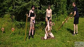 a piss fantasia where a submissive girl dances for rough face fucking