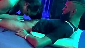 latina married woman feels pleasure riding a black guy's big cock in lingerie