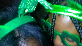 Double oral delight on St. Patrick’s Day with a big black cock lover