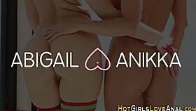 Beautiful lesbian girl enjoys anal play for the first time
