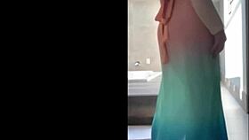 Glamorous Outdoor Scene In Miniskirt And Nylon