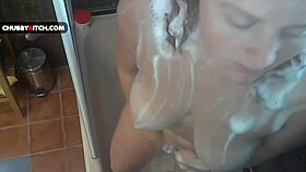 Fat ass soapy teen 18+ comes hard in bathtub orgasm