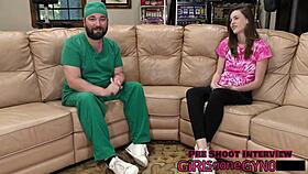 i’m totally hooked on lilly jade’s first gyno exam with wild backstage action.