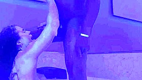 My BBC lover fucks my mouth and I swallow cum in front of my husband?