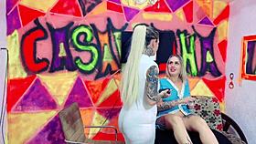 Tattooed tatas and muff diving action with Patricinha