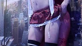 brunette with big ass fucks hot student in the ass, bent over