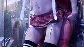 brunette with big ass fucks hot student in the ass, bent over