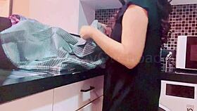 First-time POV video: Wetpinay in school uniform, arousing daddy