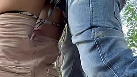 Weekend FUCKING the Neighbor in the WOODS During Outdoor Holiday