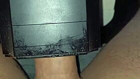 lovense solace toy used for cumshot by mysterious stranger in homemade scene