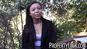 Young Black Real Estate Agent Gets Tricked Into Fucking Pervert With Camera